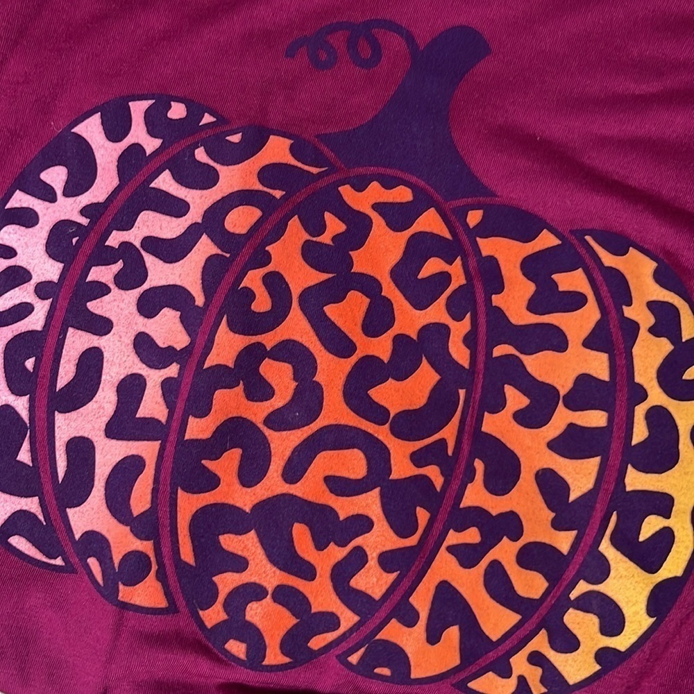 Pumpkin fall animal print graphic T-shirt - Picture 2 of 4